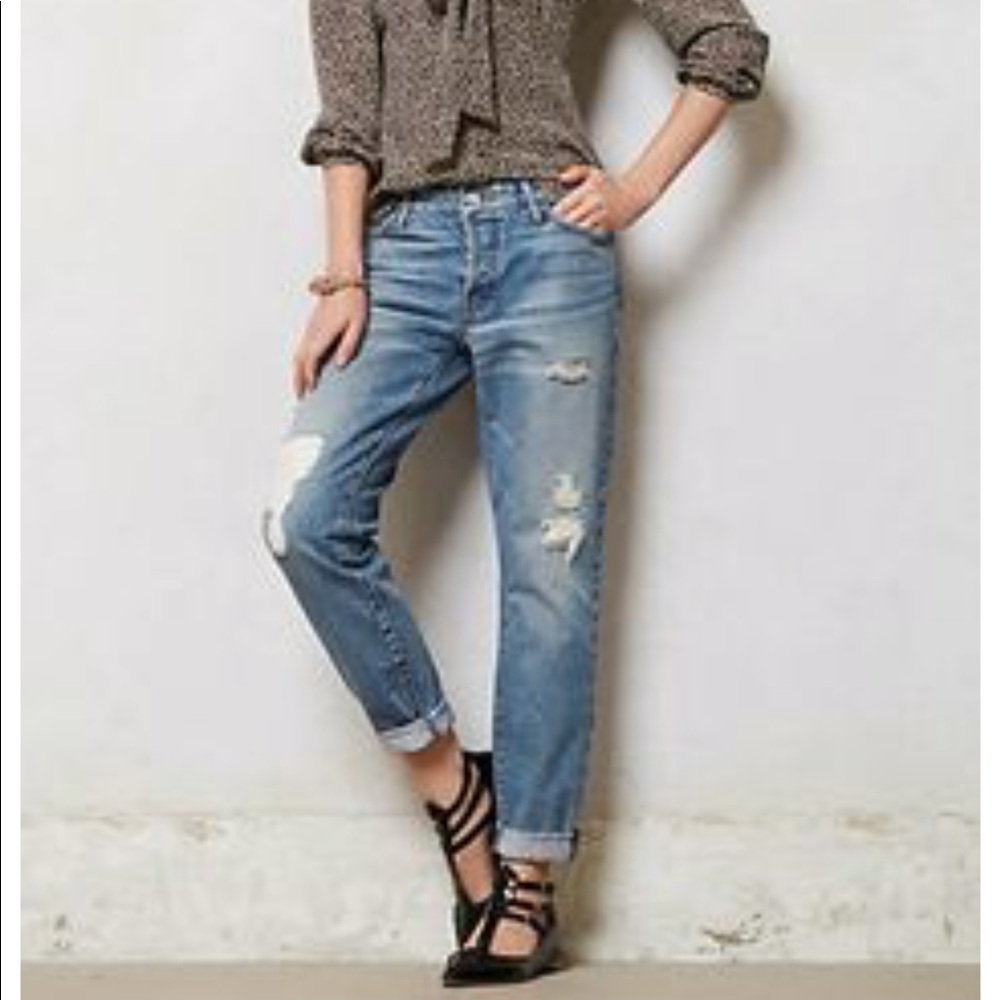 NEW • Koral • Relaxed Skinny Destroyed Jeans 25